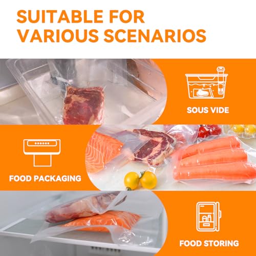 Vacuum Sealer Rolls 11x50 Inches - Pack of 6 for Food Storage & Sous Vide