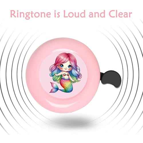Kids Bike Bell for Little Girls, Pink Handlebar Ring Bell for Toddlers, Universal Bicycle Bell for Scooter, Tricycle, Balance Bike