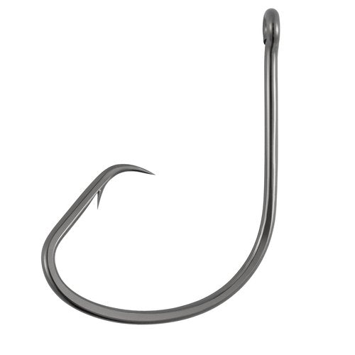 Dr.Fish 100 Pack Light Circle Hooks for Fresh & Saltwater Fishing, Offset Wide Gap Live Bait Fishing Hooks Bass Mackerel Striper Flounder Catfish 1/0