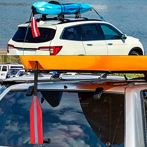 Red Kayak Safety Flag 14 Inch Waterproof Reflective Travel Warning Flag