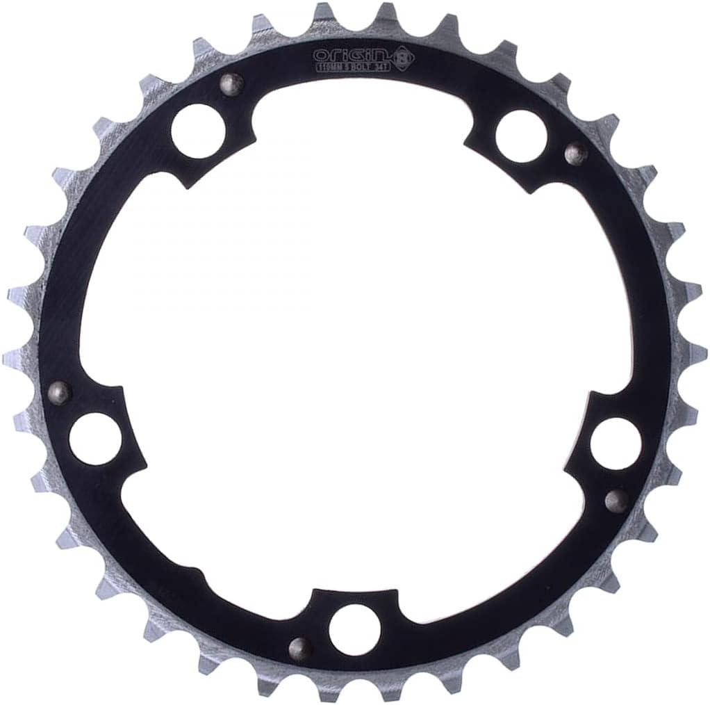 Origin8 Alloy Ramped Chainrings, Black/Silver