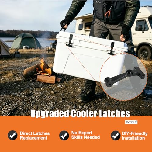 4 Pack Cooler Replacement Latches for YETI & RTIC Coolers - Heavy Duty Rubber