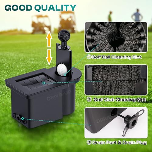 Golf Ball and Club Washer Kit for Club Car Precedent Onward Tempo Electric Gas Carts