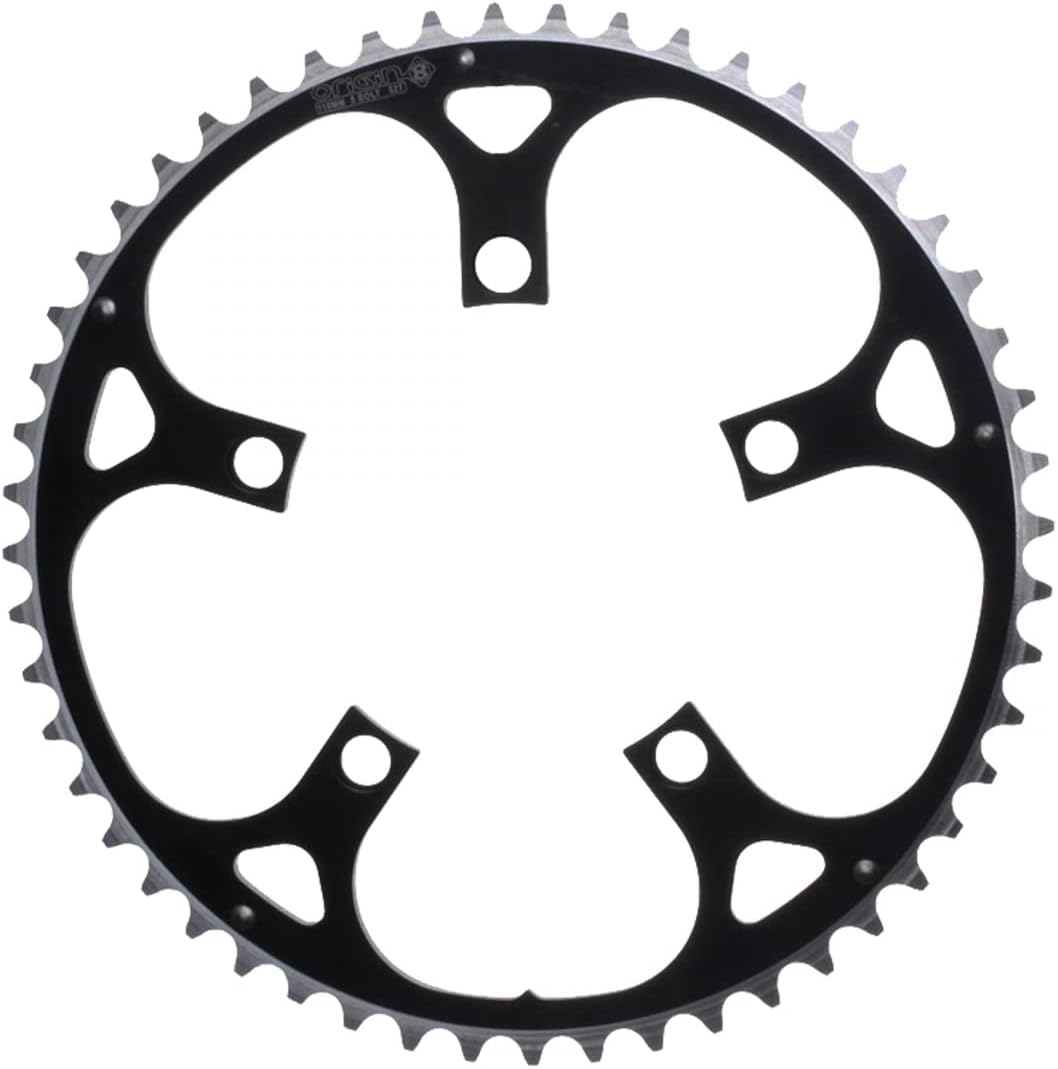 Origin8 Alloy Ramped Chainrings, Black/Silver