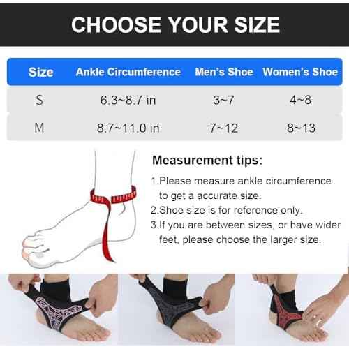 2 Pack Ankle Brace & Elastic Supports for Men & Women, Ankle Support Ankle Compression Sleeve, Plantar Fasciitis Relief Achilles Tendonitis Brace Achilles Tendonitis Wrap (Gray, S/M)