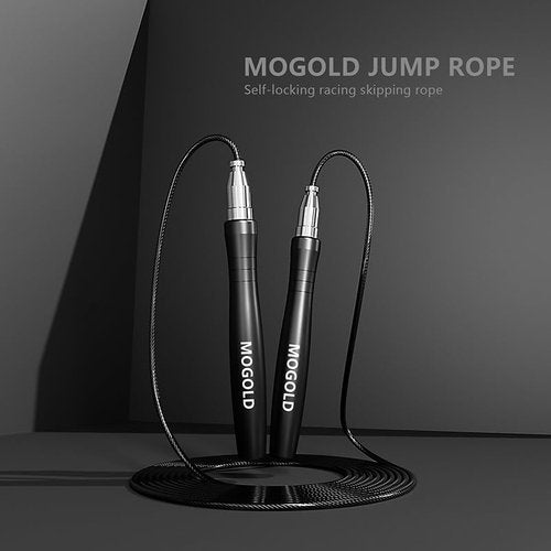 Mogold Speed Jump Rope for fitness Men Women- Self-Locking Design for Quick Adjustment, 360-Degree Spin, Crossfit Jump Rope for the Ultimate Workout Experience