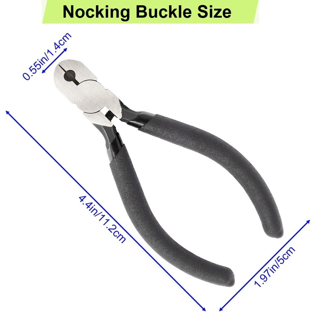 Rcfamliy Archery Bow Tuning Kit T-Square Ruler, Nock Pliers & 6 Brass Nocking Points for Recurve Bow | Precision Tools for Arrow Tuning & Bow String Adjustment