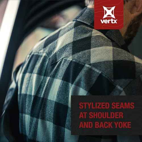 Vertx Canyon Valley Mens Tactical Flannel Shirt Long Sleeve Outdoor Work Shirts with Pockets, Tactical Operations Gear