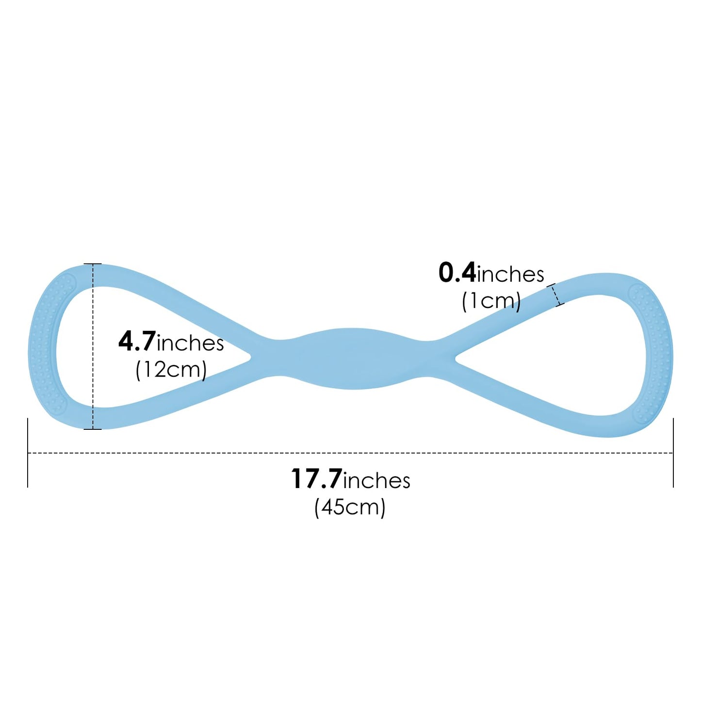 Adorila 2 Pack Figure 8 Resistance Bands with Handles, Silicone Exercise Bands for Women, Elastic Rope Stretch Fitness Band for Arm, Back, Chest, Shoulder, Legs (15LB Pink, 25LB Blue)