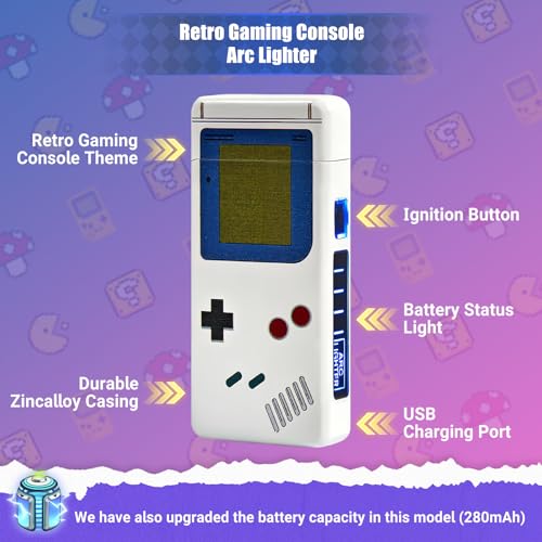 BAHASA Electric Lighter - USB Rechargeable Plasma Lighter, Windproof Flameless Lighters, Perfect for Retro Gaming Gifts, Men's Birthday Gifts