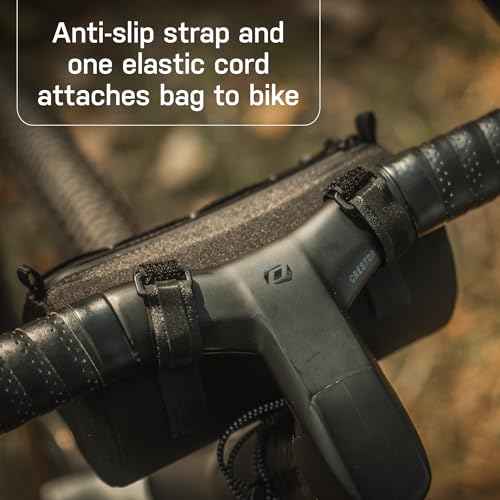 Topeak Tubular BarBag Slim 1.5L ? Compact Waterproof Handlebar Duffle Bag with Quick Access Zipper, 600D Polyester Shell, and Anti-Slip Mounting System for Urban & Trail Rides