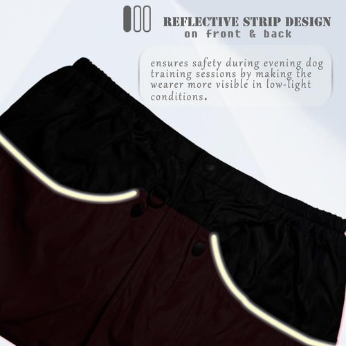 suweisua Dog Trainer Apron for Men Women with Big and Deep Pockets, Pet Handler Treat Waist Pouch for Holding Dog Stug Toy, Training Dummies, Rope (Red-L)
