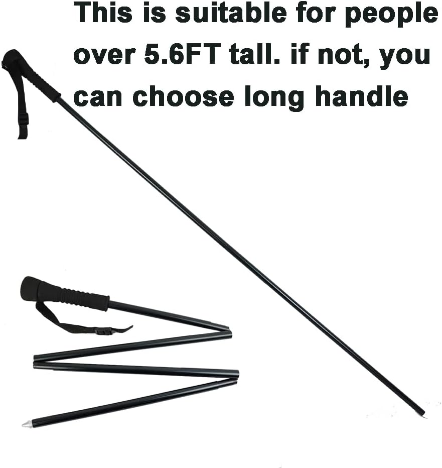 Aventik Fold-able Wading Staff Water Depth Safety Warning Sign Coated Stainless Steel Core T7075 Aluminum Body Corrosion Resistance