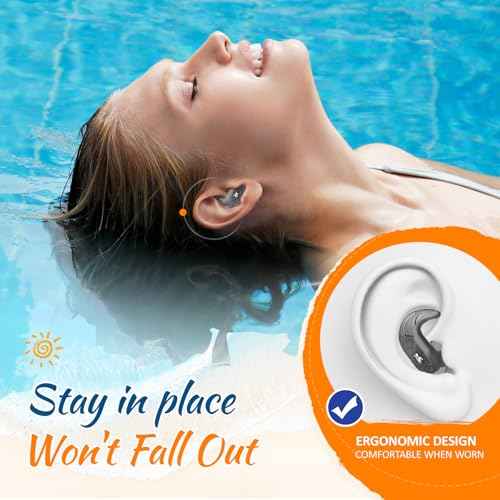Swimming Ear Plugs, 2 Pairs Swimmers Earplugs for Adults Teens- Block Water Out, Ultra Soft, Custom Fit, Water Protection Reusable Plugs for Sailing Surfing Parasailing Diving Shower, Black