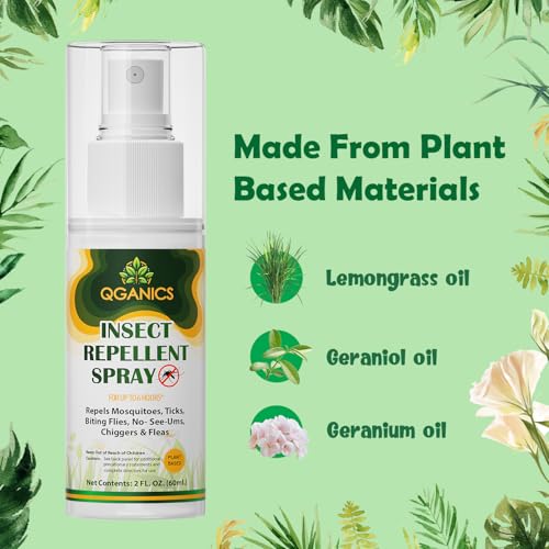 Plant-Based Mosquito Repellent Spray for Skin & Clothing - DEET-Free, 2 Pack