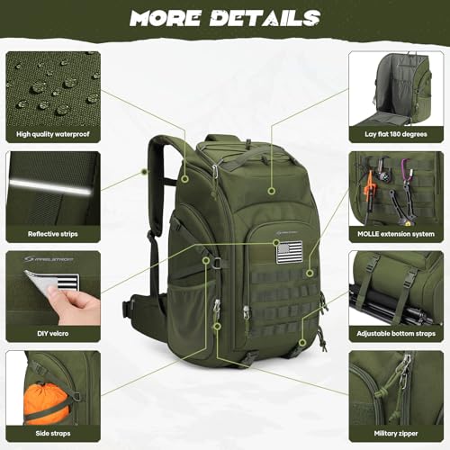 Maelstrom 40L Tactical Backpack Military Bag Water Resistant C.army Green