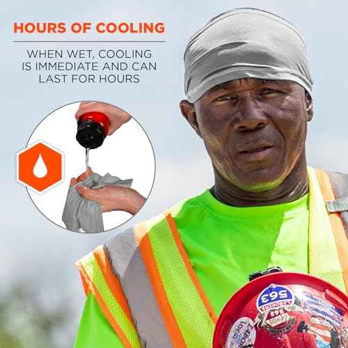 Ergodyne Chill-Its 6634 Cooling Headband, Sports Headbands for Men and Women, Moisture Wicking