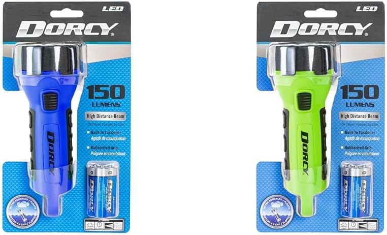 Dorcy 55 Lumen Floating Water Resistant LED Flashlight with Carabineer Clip, Pink ( 41-2509)
