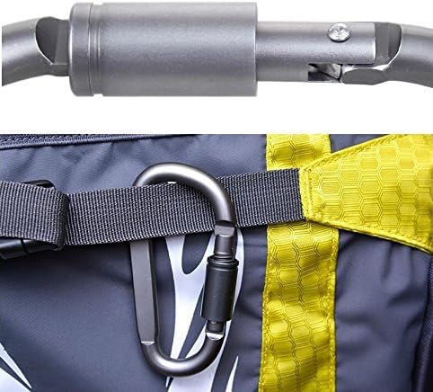 6 pcs/Set D Ring Key Chain Locking Carabiner Aluminum Multi-Purpose Hook Strong Lock Buckle Outdoor Equipment