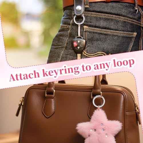 20pcs 1 Inch Round Spring O Rings Round,Meta Carabiner Clip Snap,Alloy Purse Clip Keychain Ring for Keyrings Buckle,Bags,Purses