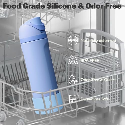 Out of the Blue 2-Pack Silicone Boot for Owala 24oz Water Bottle, Anti-Slip & Scratch-Resistant