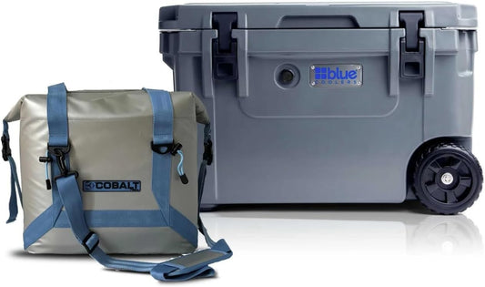 110 Quart Gray Wheeled Cooler + Soft Sided Cooler Tote