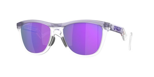 OAKLEY Frogskins Hybrid OO9289 928901 55MM Matte lilac/prizm clear/Prizm Violet Round Sunglasses for Men for Women+ Bundle Accessory Leash Kit, Microfiber Pouch
