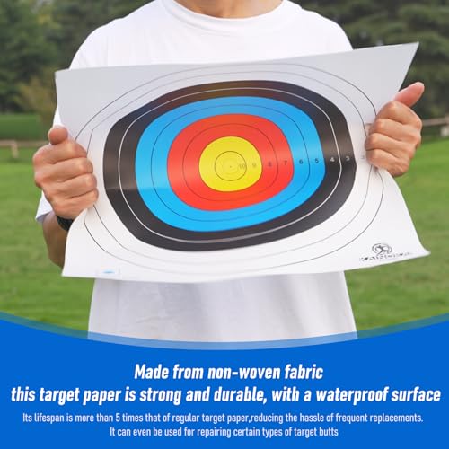 KAINOKAI Competitive Archery Targets Paper Compound Bow Target Paper 40cm/60cm/80cm (40cm/16in（10 Rings） 10PCS)