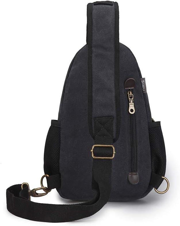Sling Bag Pack Canvas Shoulder Sling Backpack Small Crossbody Chest Bag for ipad mini