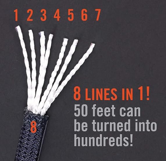 Atwood Rope MFG 550 Paracord 100 Feet 7-Strand Core Nylon Parachute Cord Outside Survival Gear Made in USA | Lanyards, Bracelets, Handle Wraps, Keychain (Alloy Orange)