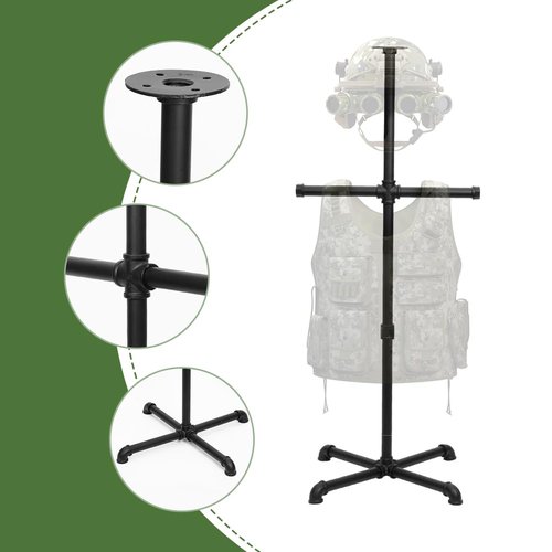 Derkerry Tactical Gear Body Armor Stand: Tactical Vest Hanger for Police & Duty Gear - Helmet Vest Belt Display Rack