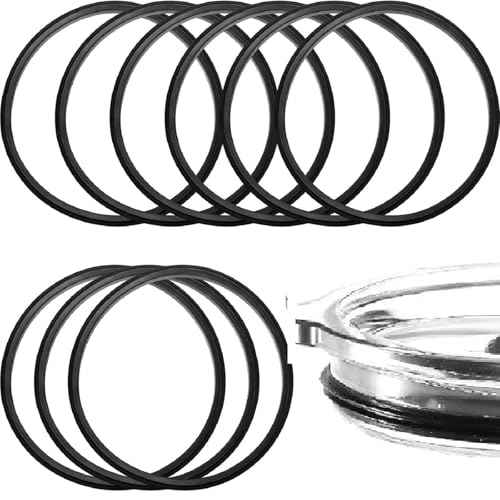 Patelai 9 Pieces 30 oz Replacement Rubber Lid Seals Compatible Seals Lid Gaskets for 30 Oz Insulated Stainless Steel Tumblers Compatible with RTIC Atlin, Randomly Shipped in Oval and Round (Black)