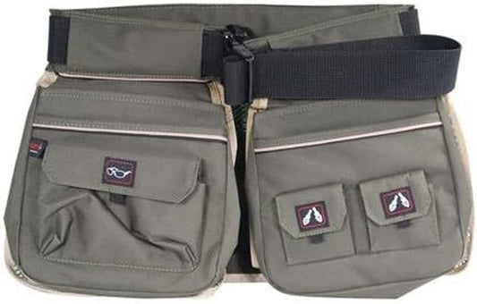 G.P.S. Mesh Half Shooting Vest with Back Pouch | Durable Tactical Storage with Visual I.D. System & Adjustable Belt, Rifle Green/Olive