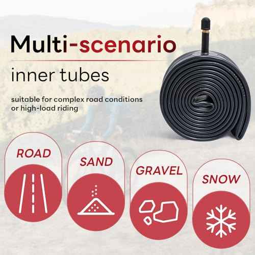 26x1.50 26x1.75 AV32mm Inch Bike Tube, 26" Replacement Bicycle Tube (Single), Reliable 26 x 1.50-1.75 Bike Inner Tube Schrader Valve for City/Road/Cruiser/Mountain Cycling Scenarios