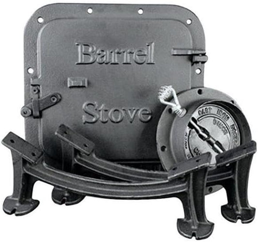 US Stove BSK1000 Barrel Camp Stove Kit, Medium, Black