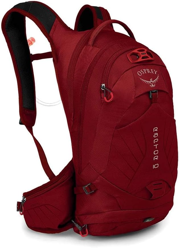 Osprey Raptor 10 Men's Bike Hydration Backpack, Wildfire Red