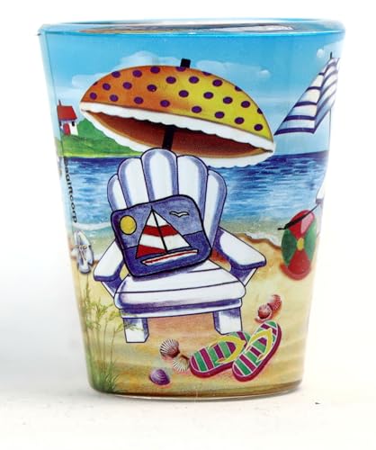 Daytona Beach Florida Souvenir Shot Glass - Beach Chair In and Out Design