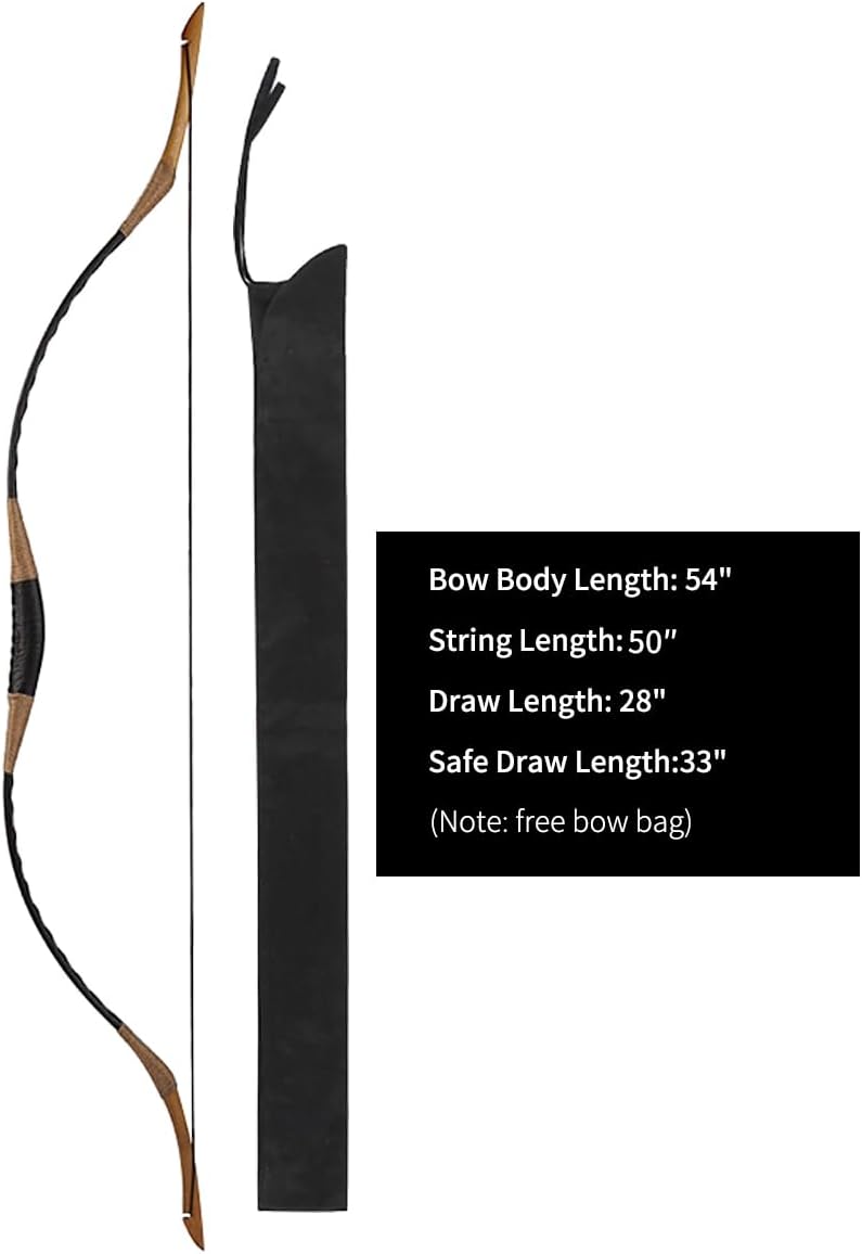 longbowmaker Hungarian Style Handmade Longbow Flagella Recurve Horsebow Archery 20-110LBS H1