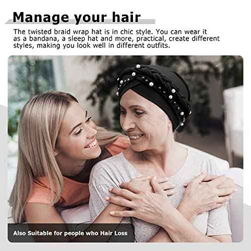 African Women Turban Caps Pre-Tied Twisted Turbans Head Scarf for Women Hair Wraps Cover Beanie Cancer Chemo Headwear