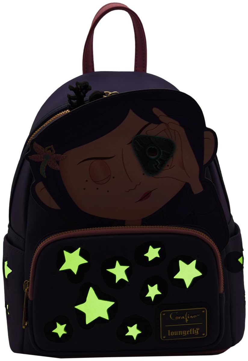 Loungefly Coraline Stars Double Strap Mini Backpack