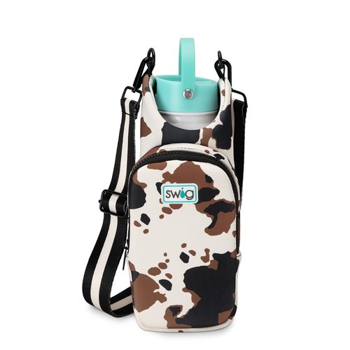 Swig Life Water Bottle Sling Bag, Water Bottle Holder with Adjustable Strap, Carrier Bag with Zippered Phone Pocket, Holds 36oz (Hayride)