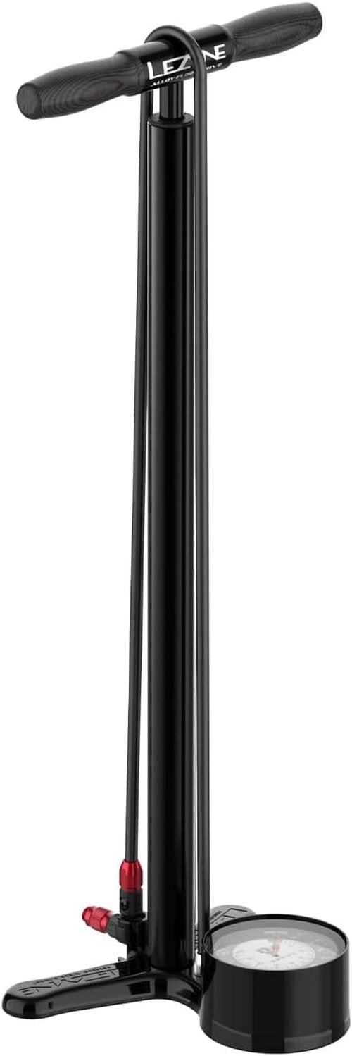 LEZYNE Alloy Floor Drive 3.5 High Pressure Bicycle Floor Pump with 3.5" Analog/Digital Gauge - Durable Aluminum 220PSI Tire Air Pump for Road/Track Bikes - ABS-1 Pro Chuck for Presta/Schrader Valve