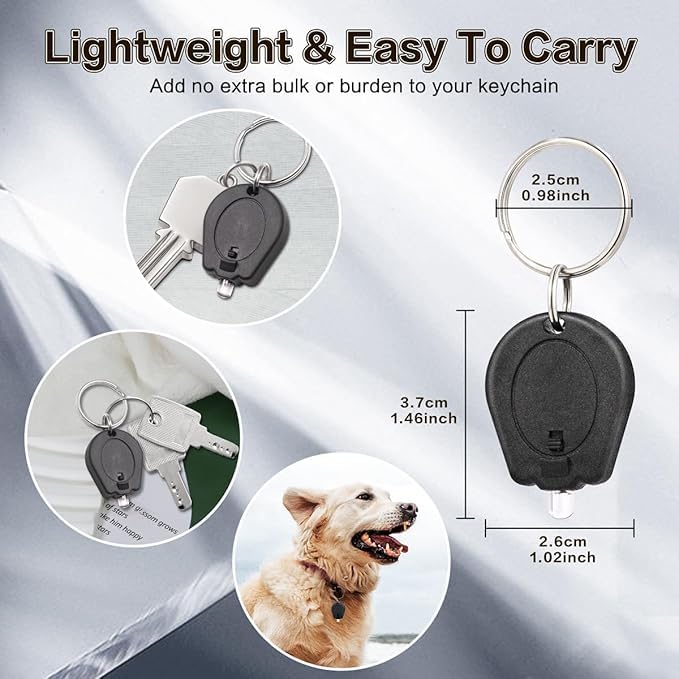 Mini UV LED Keychain Flashlight Black Light 395nm for Detection - Black Shell