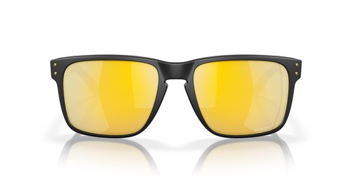 Oakley Men's OO9417 Holbrook XL Square Sunglasses, Matte Black/Orange/Prizm 24K Polarized, 59 mm