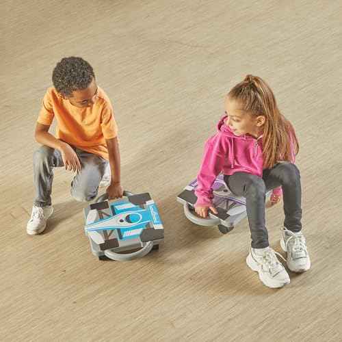 hand2mind Blue Speedway Racer Scooter Board, Floor Scooter Board, Gross Motor Toys, Kids Exercise & Physical Education Equipment, Playground Toys, Indoor Active Play, Toddler Outdoor Activities