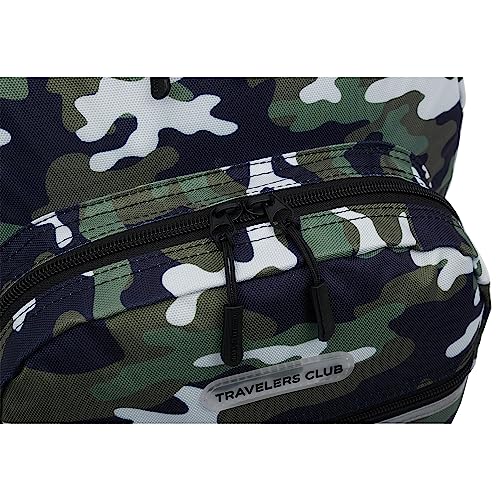 Travelers Club 18-Inch Camo Rolling Backpack with Shoulder Straps