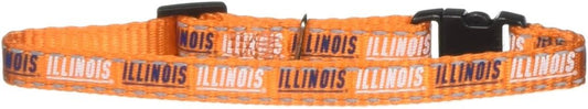 NCAA Illinois Illini Cat Collar, 3/8 x 8-12"