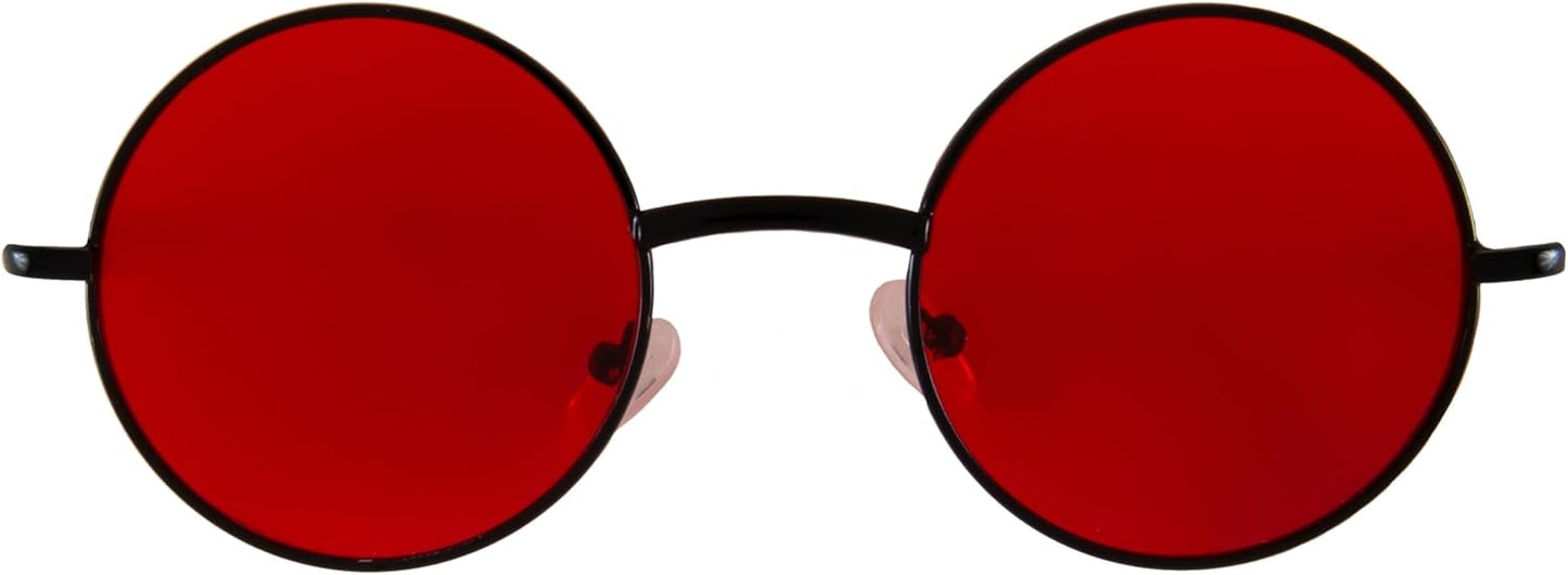OWL Round Sunglasses Metal Frame Hippie Sunglasses UV400 Polycarbonate Circle Lens John Lennon Sunglasses for Men Women