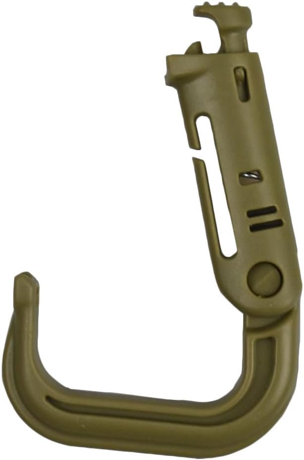 Jadedragon Multipurpose Tactical 360 Rotation D-Ring Clips/Locking Carabiner/Hydration Tube Clips/Elastic String Strap Management Tool for MOLLE Webbing Attachment Backpacks