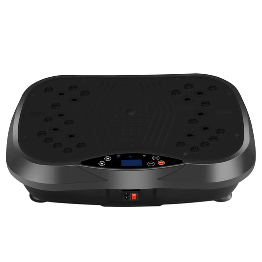 YOKELE Vibration Plate Exercise Machine - Whole Body Fitness Vibration Platform - Home Training Equipment for Recovery & Wellness & Weight Loss + Resistance Bands + Remote (Black)